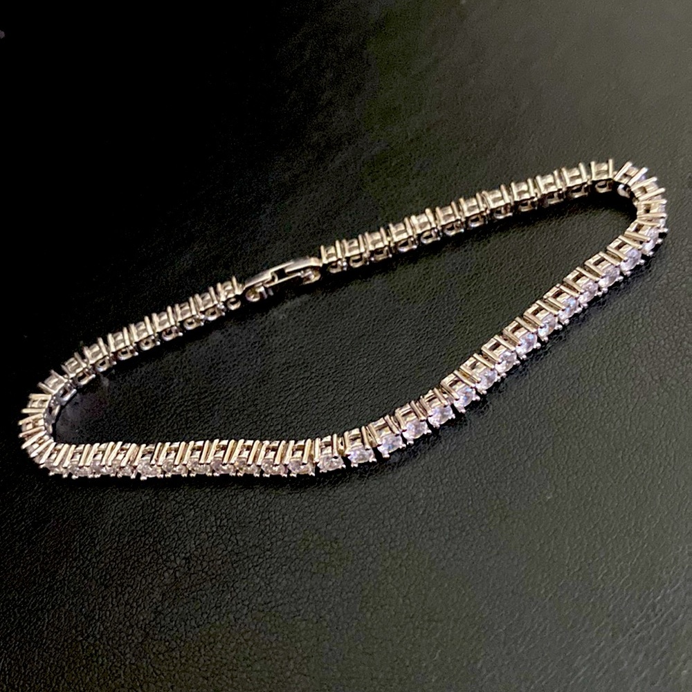 CZ Tennis Bracelet • Sterling Silver